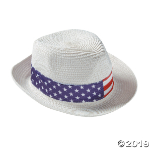 Adult's Fedora with Patriotic Band (1 Piece(s))