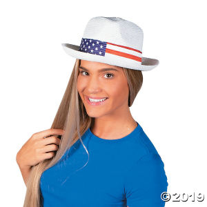 Adult's Fedora with Patriotic Band (1 Piece(s))