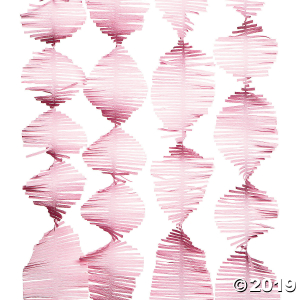 Light Pink Fringe Paper Streamer (20 ft)