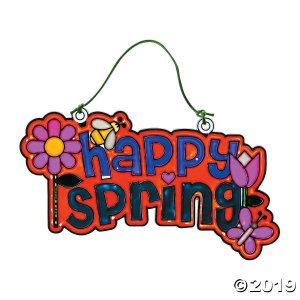 Happy Spring Suncatcher Signs (12 Piece(s))