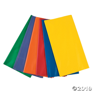 Colorful Plastic Tablecloth Assortment (Per Dozen)