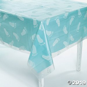 Clear Footprint Baby Shower Plastic Tablecloth (1 Piece(s))