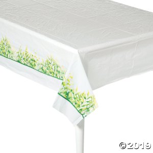 Spring Greenery Plastic Tablecloth (1 Piece(s))