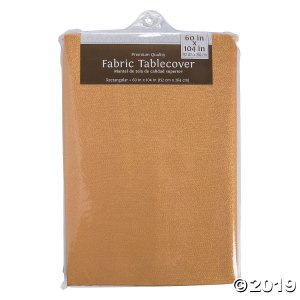 Gold Metallic Polyester Tablecloth - 60" x 104 (1 Piece(s))