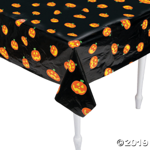 Jack-O'-Lantern Plastic Tablecloth Roll (1 Roll(s))