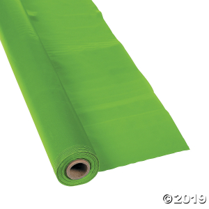 Lime Green Plastic Tablecloth Roll (100 ft)