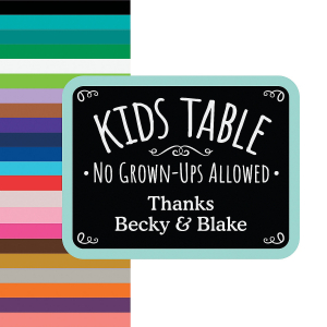 Personalized Kids Table Sign (1 Piece(s))