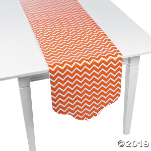 Orange Chevron & Polka Dot Table Runner (1 Piece(s))