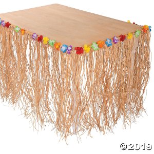 Raffia Flowered Table Skirt (1 Piece(s))
