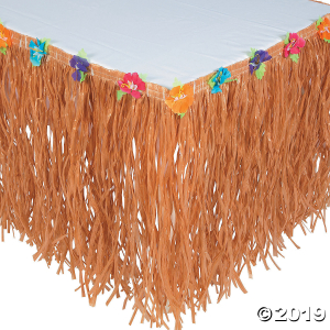 Natural Color Table Skirt with Hibiscus (1 Piece(s))