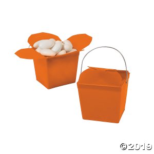 Mini Pumpkin Orange Takeout Boxes (Per Dozen)
