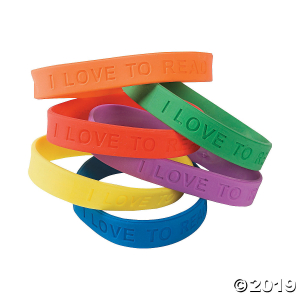 I Love To Read Rubber Bracelets (24 Piece(s))