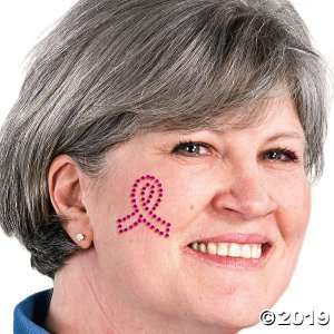 Breast Cancer Awareness Jewel Tattoos (Per Dozen)