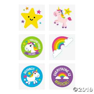 Rainbow Unicorn Tattoos (72 Piece(s))