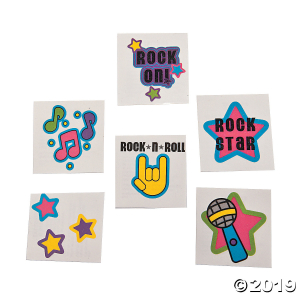 Rock Star Glitter Tattoos (72 Piece(s))