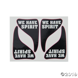 School Spirit Eyeblack Tattoos - Black (6 Sheet(s))