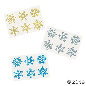 Glitter Snowflake Temporary Tattoos (1 Piece(s))