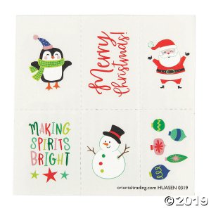 Whimsical Holiday Temporary Tattoos (72 Piece(s))