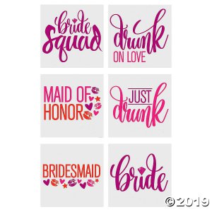Bridal Party Temporary Tattoo Assortment (24 Piece(s))