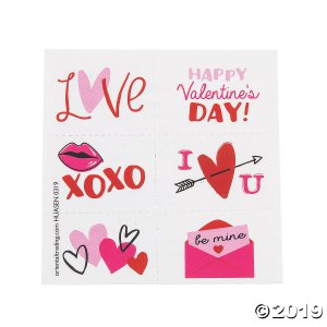 Valentine's Day XOXO Love Temporary Tattoos (72 Piece(s))