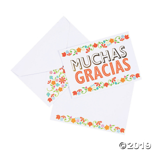 Muchas Gracias Thank You Cards (Per Dozen)