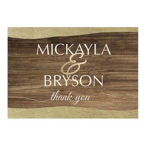 Personalized Rustic Chic Thank You Cards (25 Piece(s))