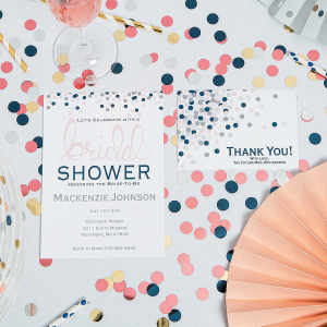 Personalized Confetti Shower Thank You Cards (10 Piece(s))