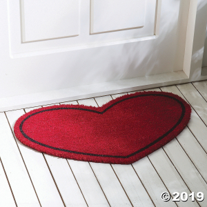 Heart-Shaped Door Mat (1 Piece(s))