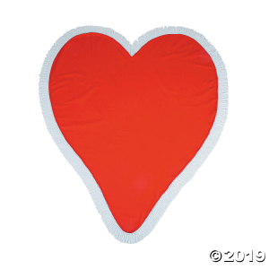 Heart-Shaped Throw with Fringe (1 Piece(s))