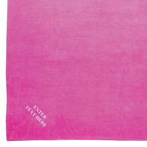 Personalized Pink Stadium Blanket with White Embroidery (1 Piece(s))