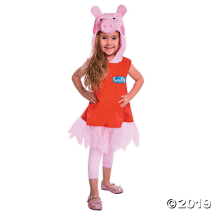 Toddler Girl's Deluxe Peppa Pig Costume - 2T (1 Piece(s))
