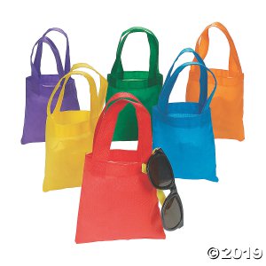 Mini Bright Color Tote Bags (Per Dozen)