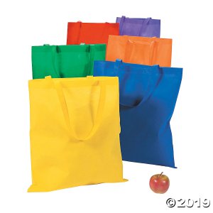 Large Primary Color Tote Bags (Per Dozen)