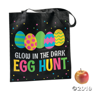 Large Neon Easter Tote Bags (Per Dozen)