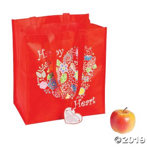 Large Healthy Heart Tote Bags (Per Dozen)