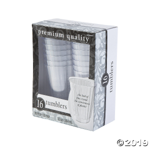 Clear Round Plastic Tumblers (16 Piece(s))
