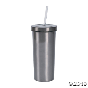 Stainless Steel Tumbler with Straw (1 Piece(s))