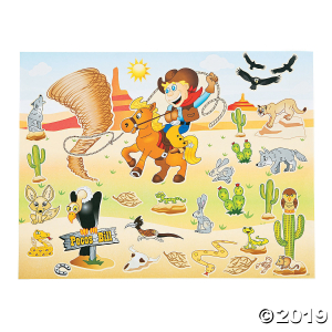 Pecos Bill Sticker Scenes (Makes 12)