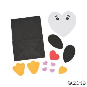 Penguin Valentine Card Holder Craft Kit (Makes 12)