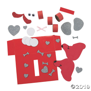 Valentine's Day Puppy Card Holder Box Craft Kit (Makes 1)