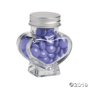 Mini Heart-Shaped Favor Jars (Per Dozen)