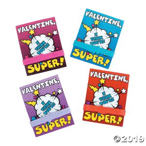 Valentine Superhero Cards with Rubber Bracelet (24 Piece(s))