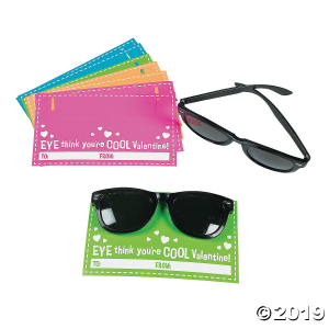Valentine Cards with Glasses (Per Dozen)
