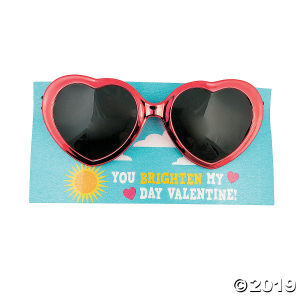 Valentine Cards with Heart Glasses (12 Piece(s))