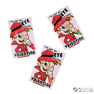 Valentine Cards with Magnifying Glass (Per Dozen)