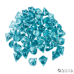 Light Blue Diamond-Shaped Acrylic Gems (25 Piece(s))