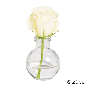 Clear Bulb Shape Bud Vases (6 Piece(s))