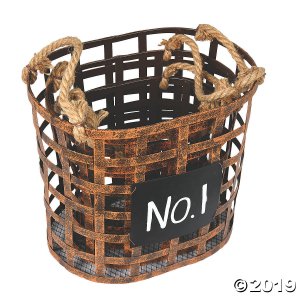 Vickerman 10" Wire Chalkboard Oval Basket - 3/pk (1 Set(s))