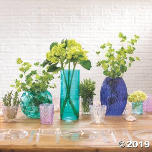 Blue Textured Glass Vase (1 Piece(s))