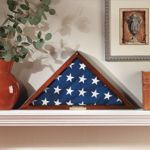Personalized Triangle Flag Display Case